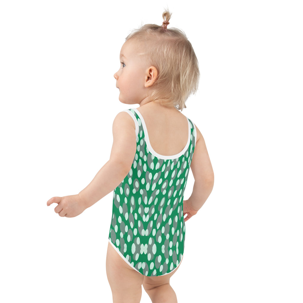 Green Dots Toddler Swimsuit (2T-7)