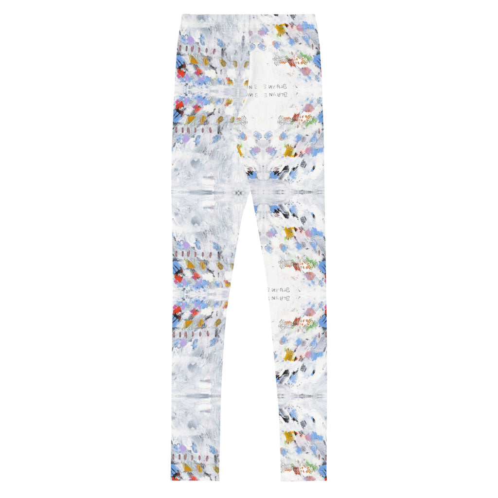 Blue and White Youth Leggings
