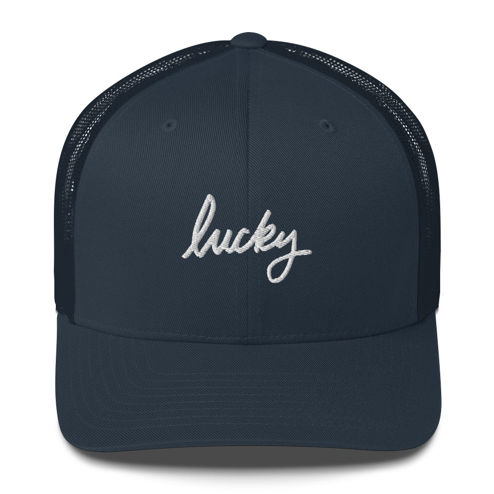 Lucky Hat - Blue and White