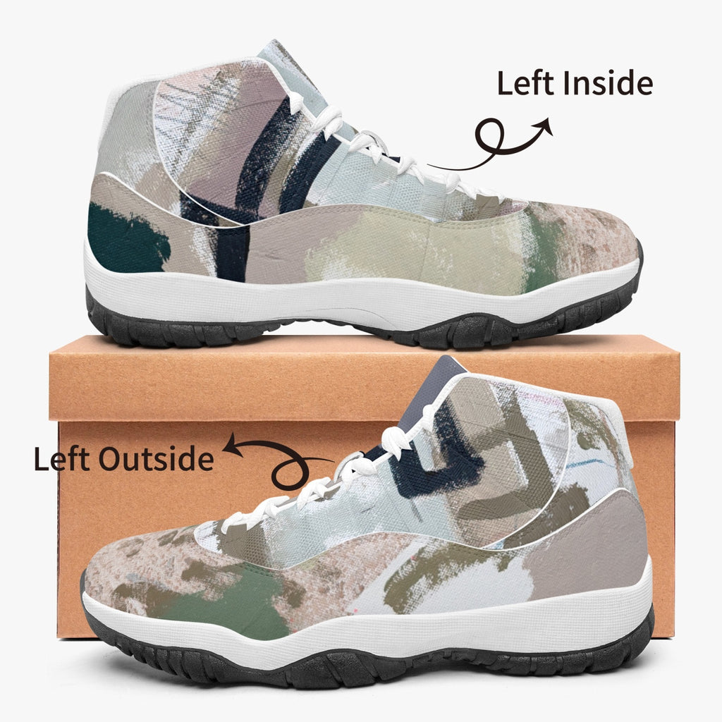 362.  AJ11 Basketball Sneakers (Stripe Customizable)