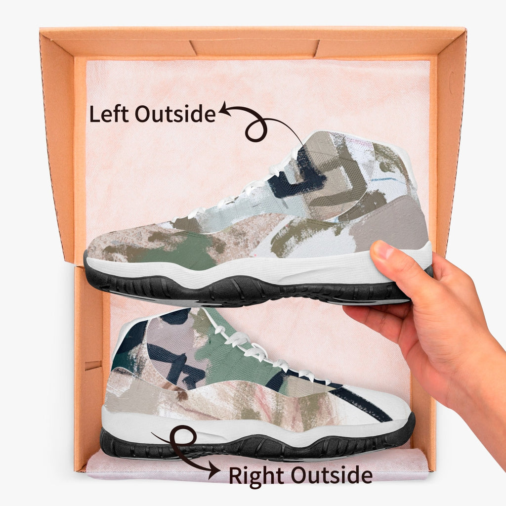 362.  AJ11 Basketball Sneakers (Stripe Customizable)