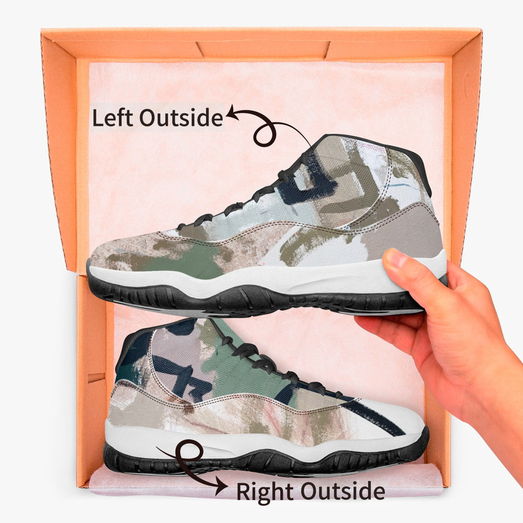 362.  AJ11 Basketball Sneakers (Stripe Customizable)