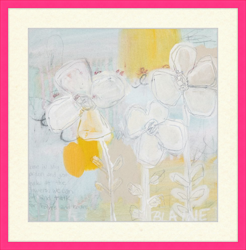 Three Yellow Flowers Framed Print