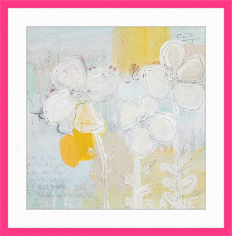 Three Yellow Flowers Framed Print