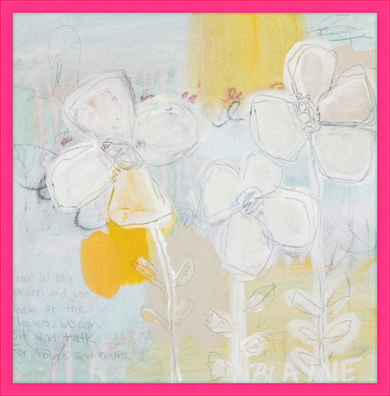 Three Yellow Flowers Framed Print