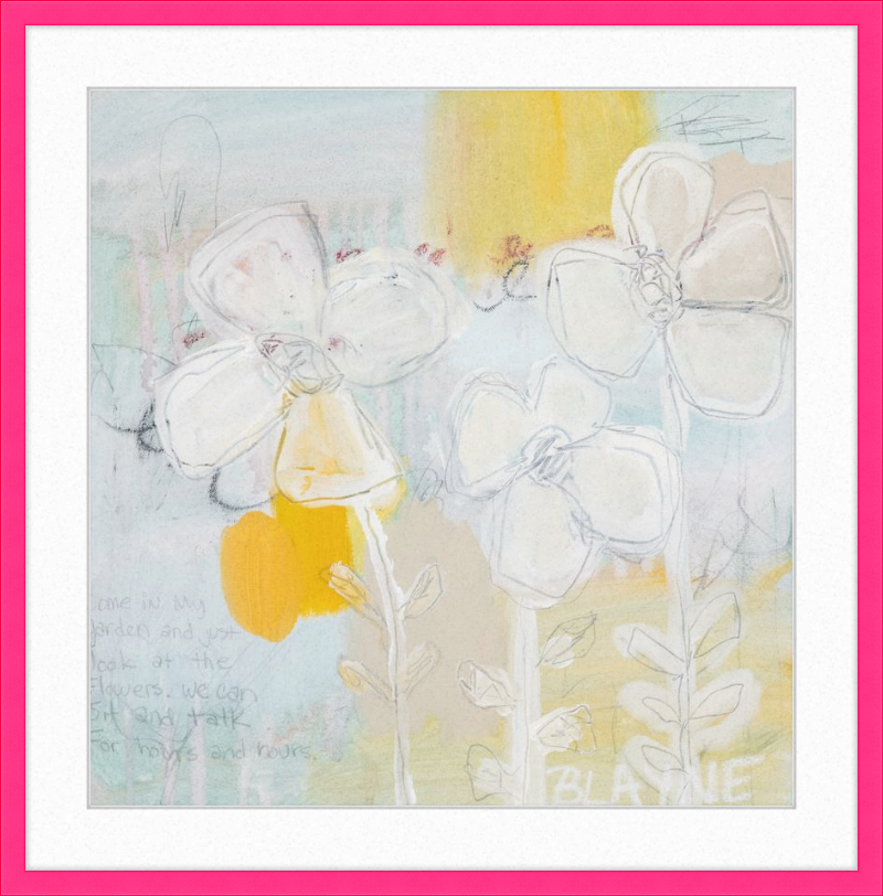 Three Yellow Flowers Framed Print