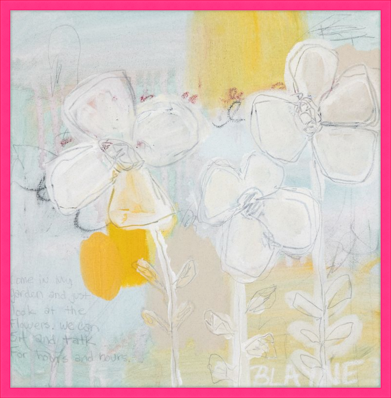 Three Yellow Flowers Framed Print