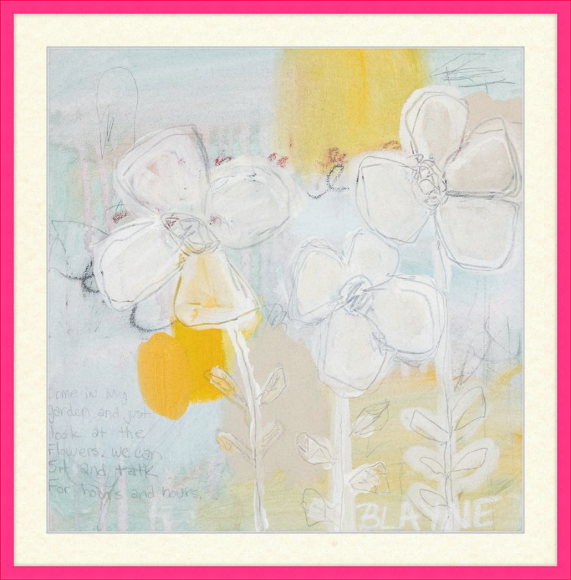 Three Yellow Flowers Framed Print