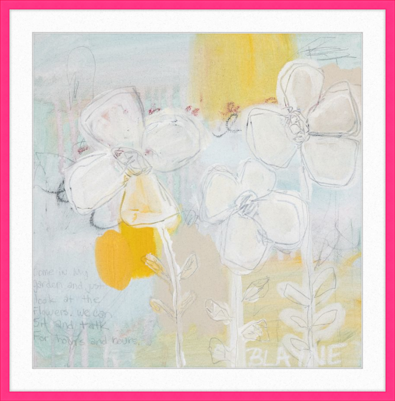 Three Yellow Flowers Framed Print