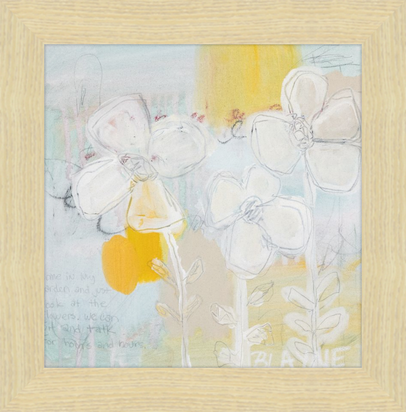 Three Yellow Flowers Framed Print