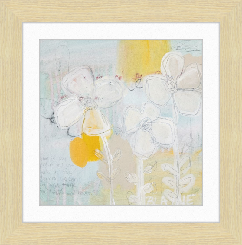 Three Yellow Flowers Framed Print