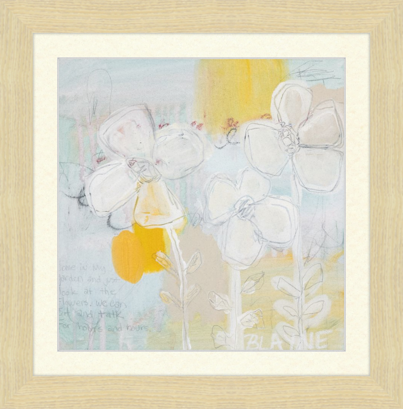 Three Yellow Flowers Framed Print
