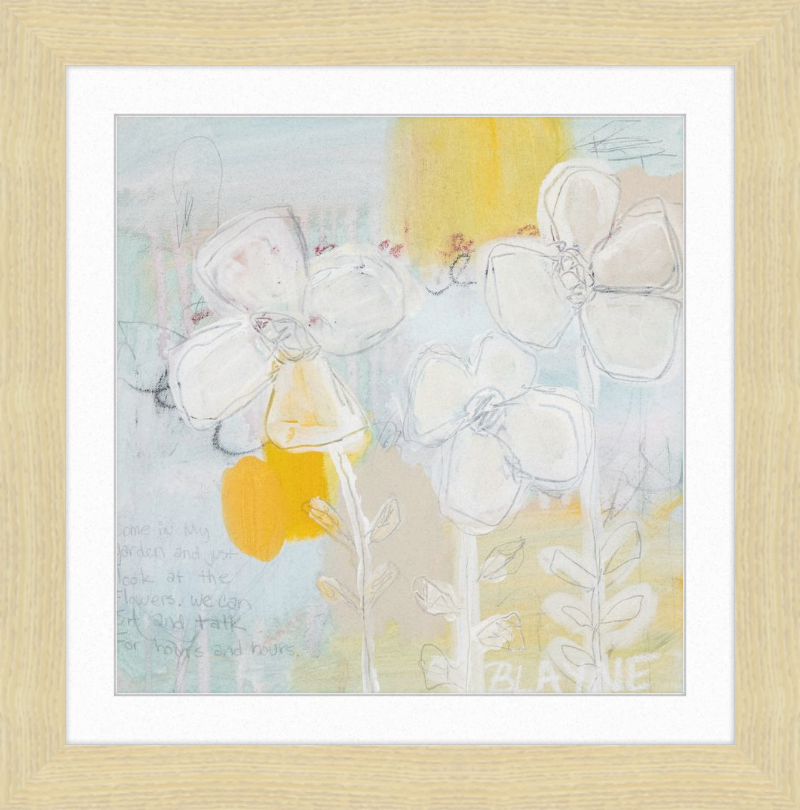 Three Yellow Flowers Framed Print