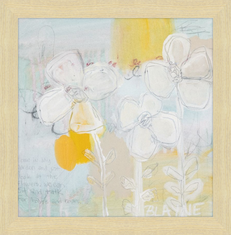 Three Yellow Flowers Framed Print