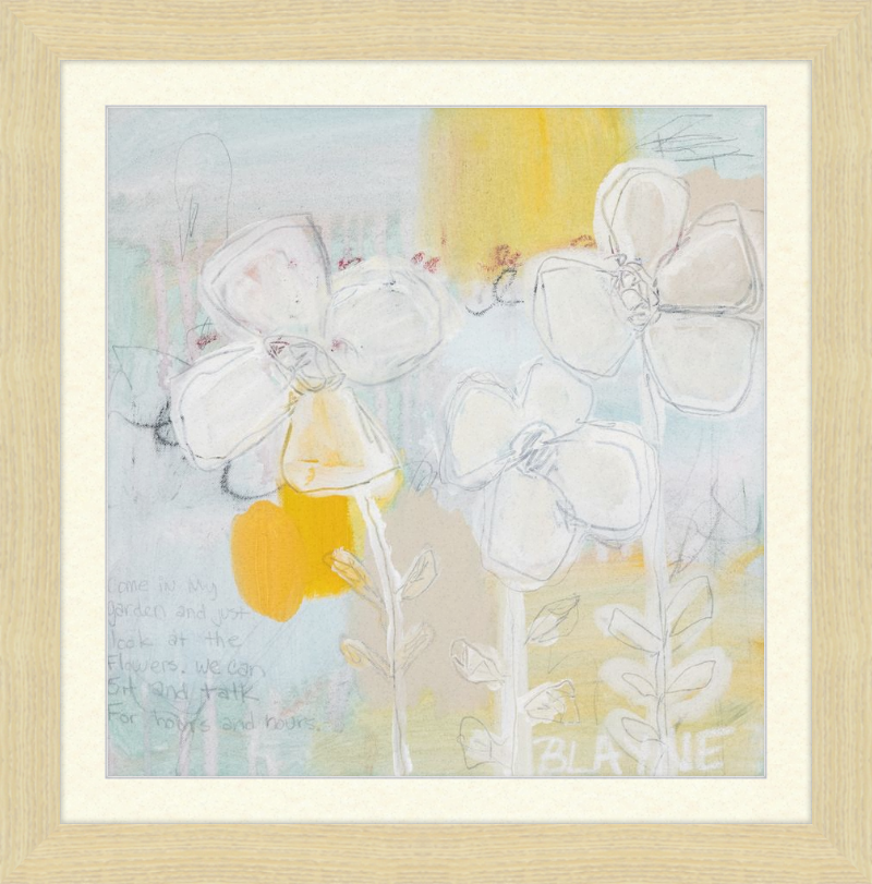 Three Yellow Flowers Framed Print