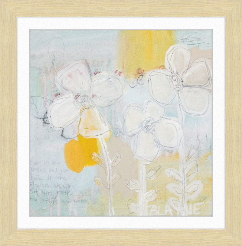 Three Yellow Flowers Framed Print
