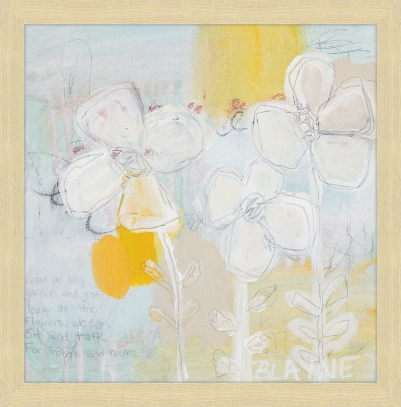 Three Yellow Flowers Framed Print