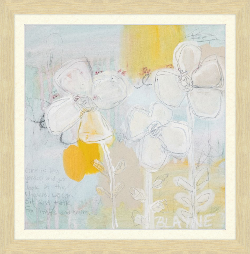 Three Yellow Flowers Framed Print