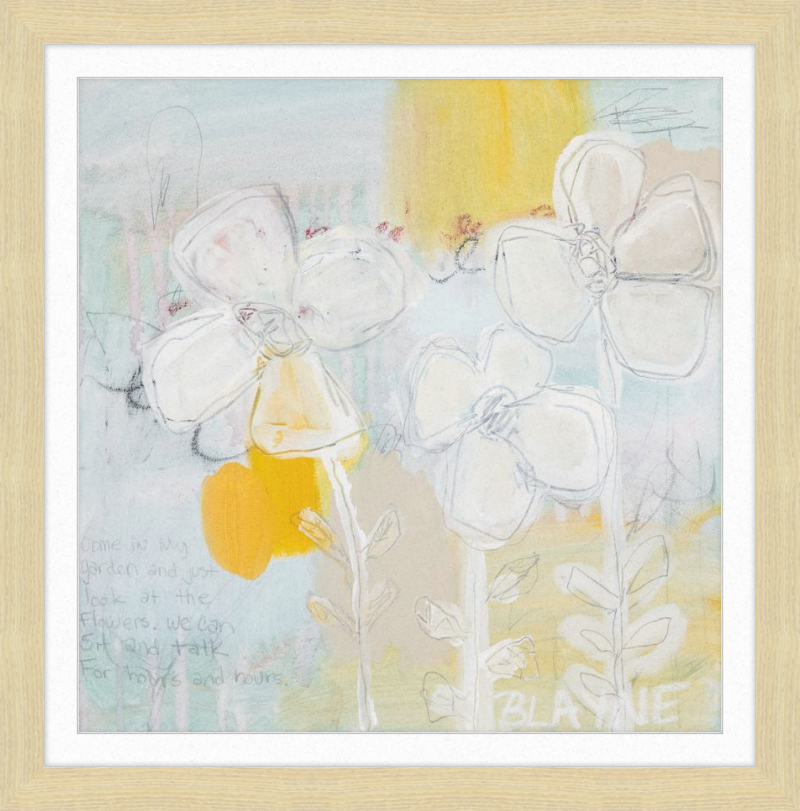 Three Yellow Flowers Framed Print