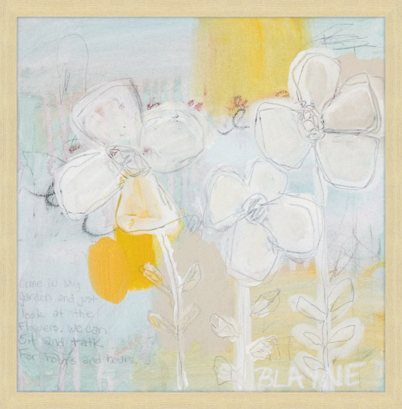 Three Yellow Flowers Framed Print