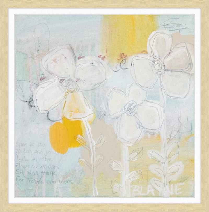 Three Yellow Flowers Framed Print
