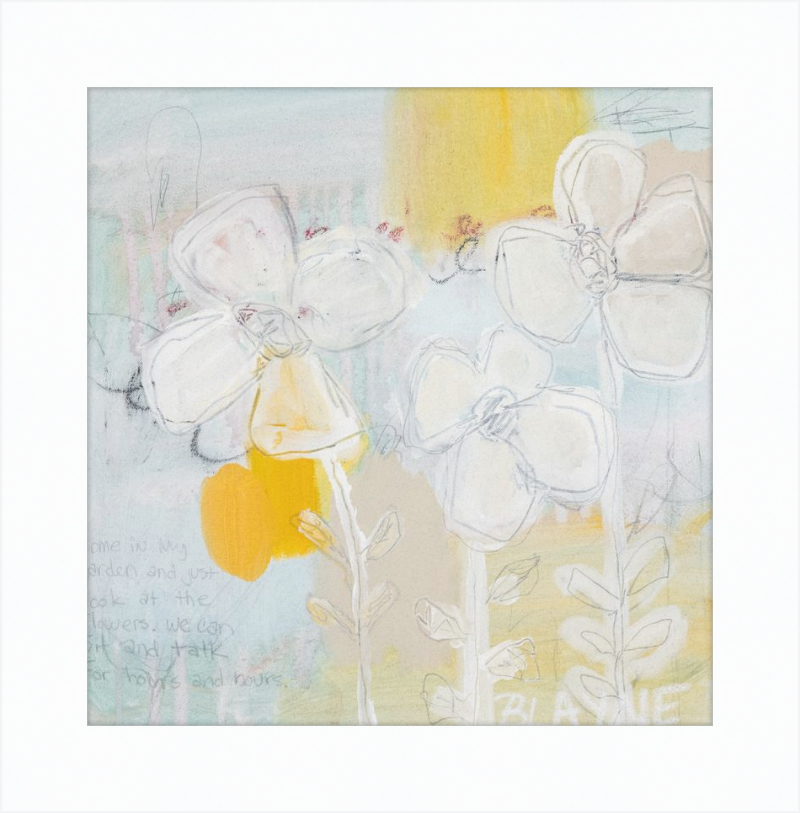 Three Yellow Flowers Framed Print
