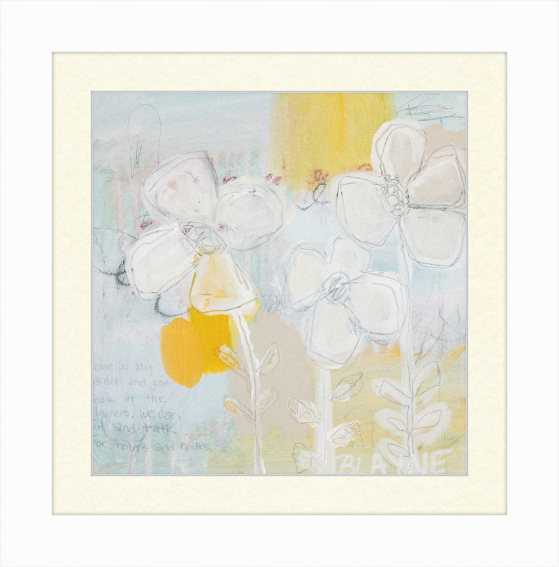 Three Yellow Flowers Framed Print