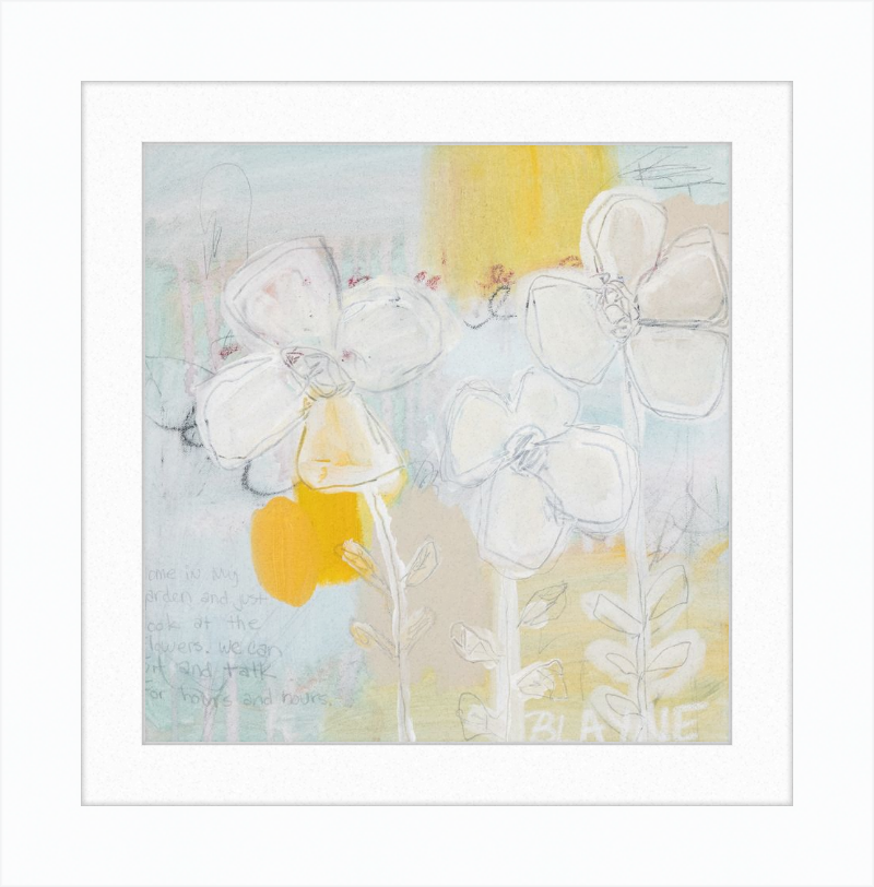 Three Yellow Flowers Framed Print