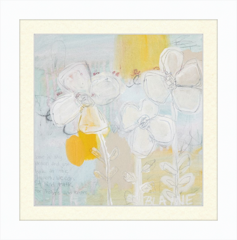 Three Yellow Flowers Framed Print