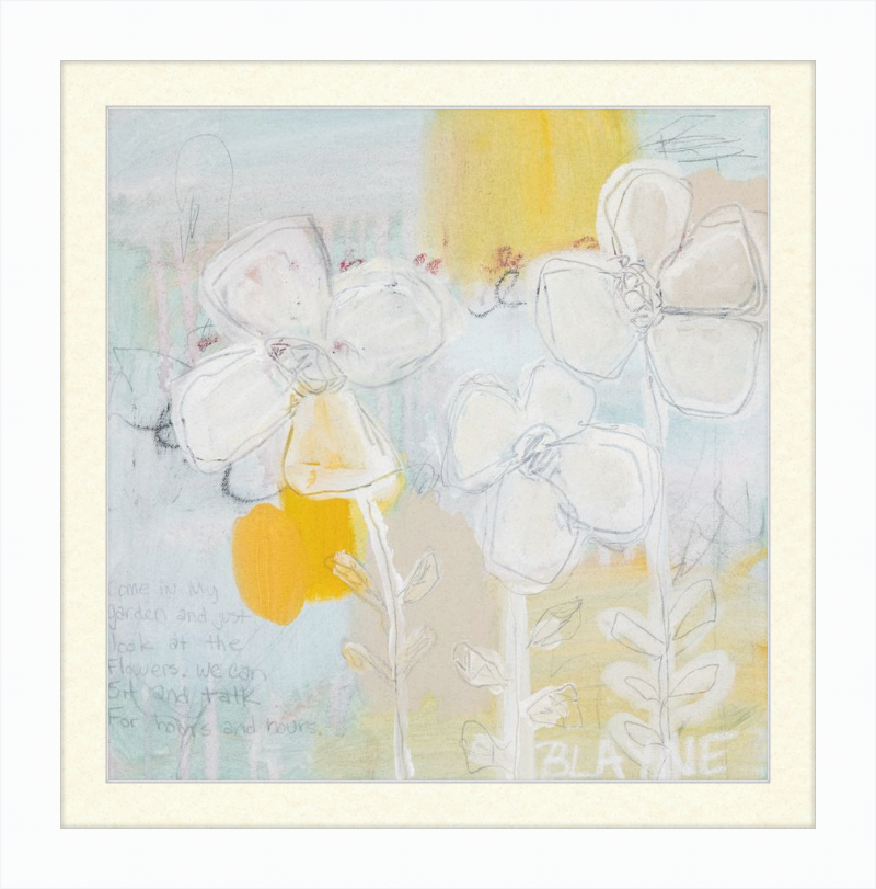 Three Yellow Flowers Framed Print