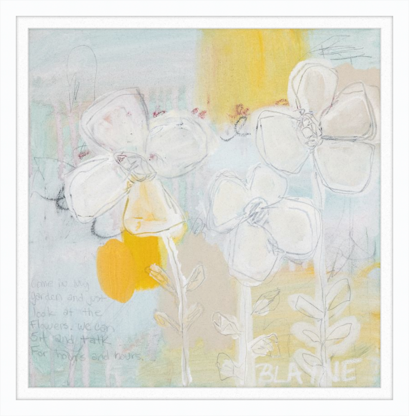 Three Yellow Flowers Framed Print