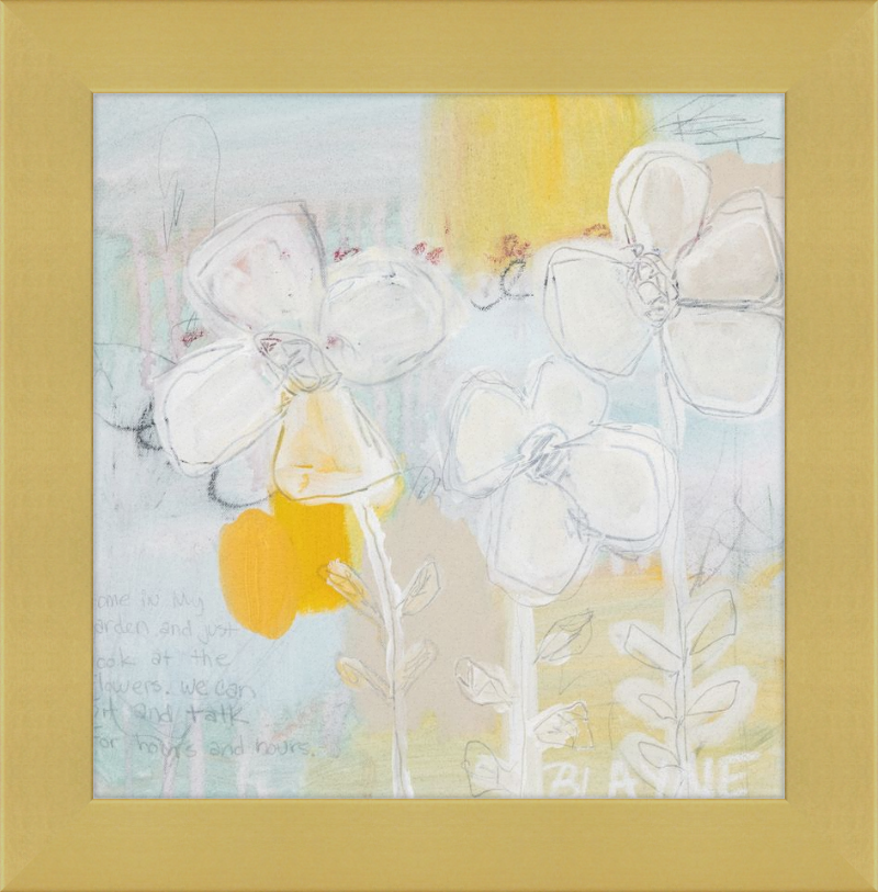 Three Yellow Flowers Framed Print