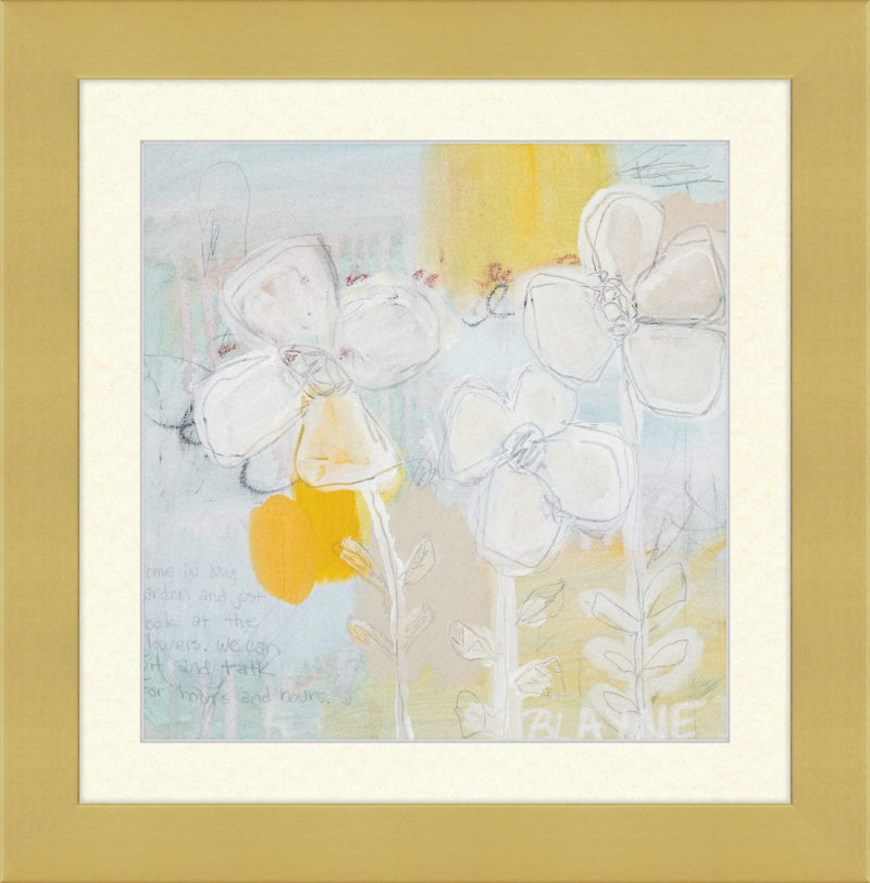 Three Yellow Flowers Framed Print