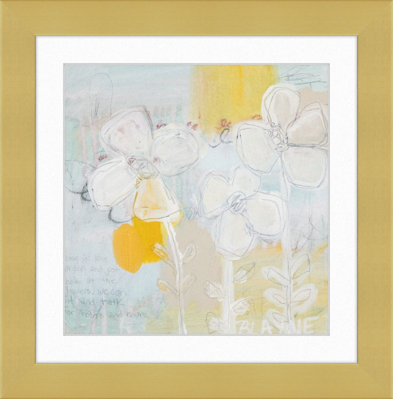 Three Yellow Flowers Framed Print