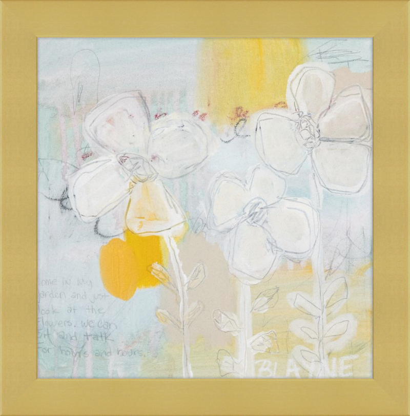 Three Yellow Flowers Framed Print