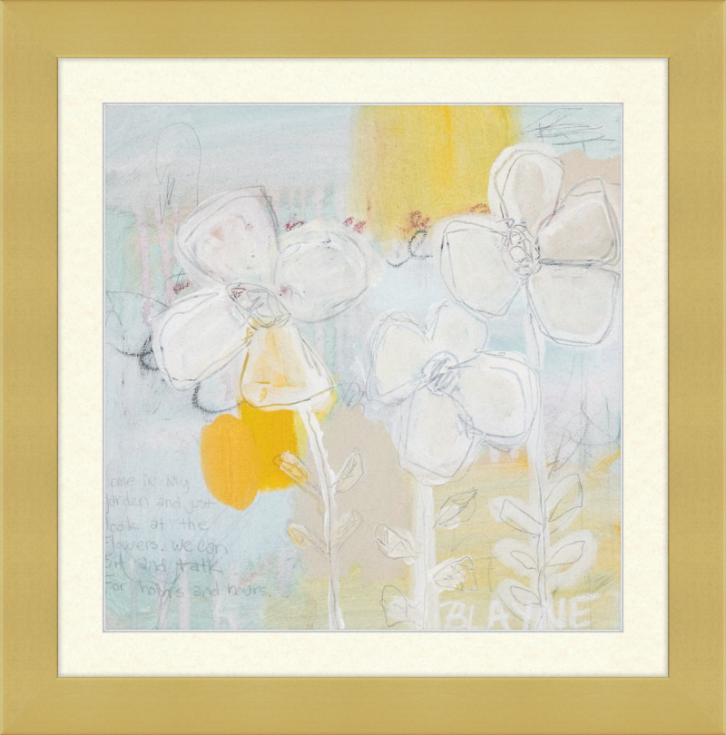 Three Yellow Flowers Framed Print