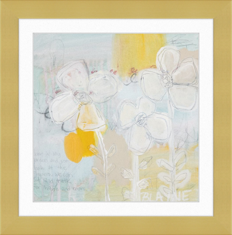 Three Yellow Flowers Framed Print