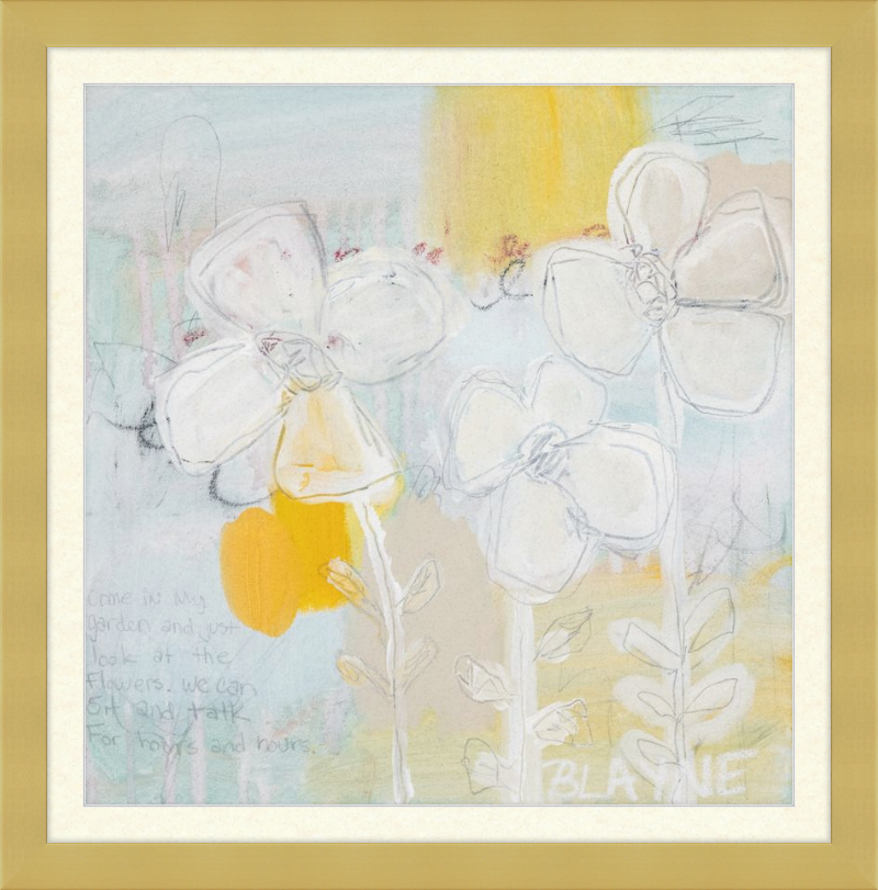 Three Yellow Flowers Framed Print