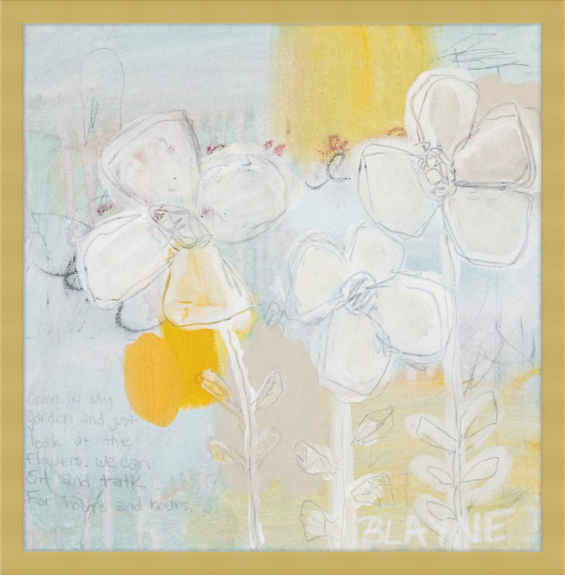 Three Yellow Flowers Framed Print