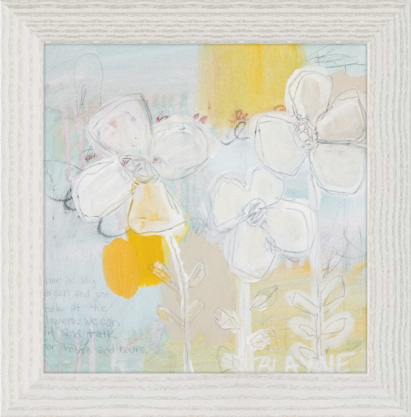 Three Yellow Flowers Framed Print