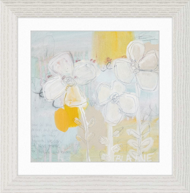 Three Yellow Flowers Framed Print