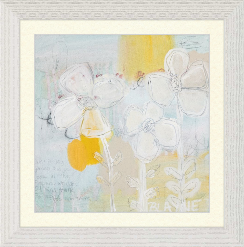 Three Yellow Flowers Framed Print