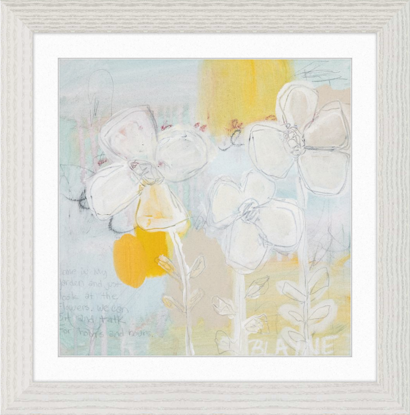 Three Yellow Flowers Framed Print