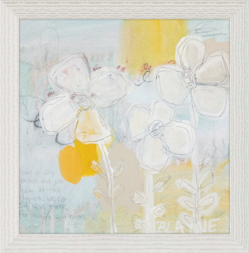 Three Yellow Flowers Framed Print