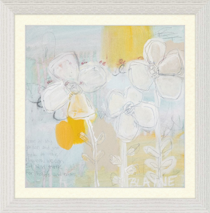 Three Yellow Flowers Framed Print