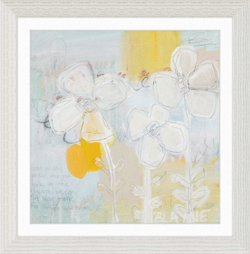 Three Yellow Flowers Framed Print