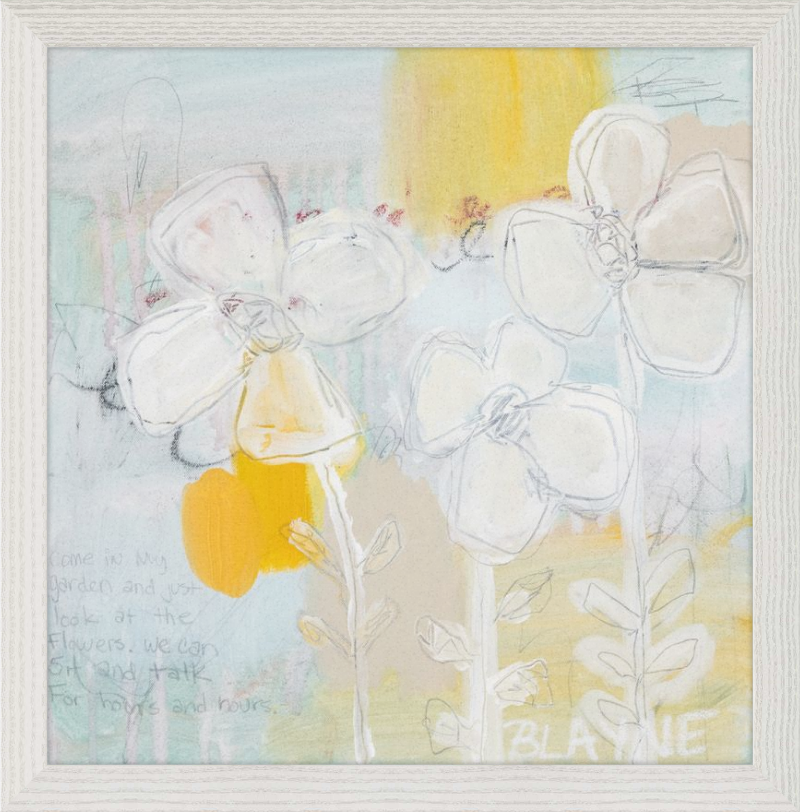 Three Yellow Flowers Framed Print