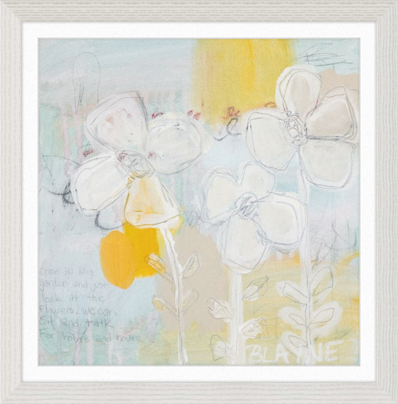 Three Yellow Flowers Framed Print