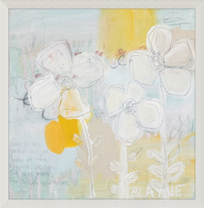 Three Yellow Flowers Framed Print