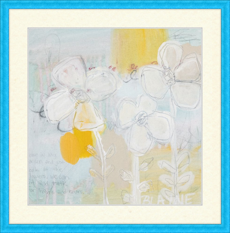 Three Yellow Flowers Framed Print